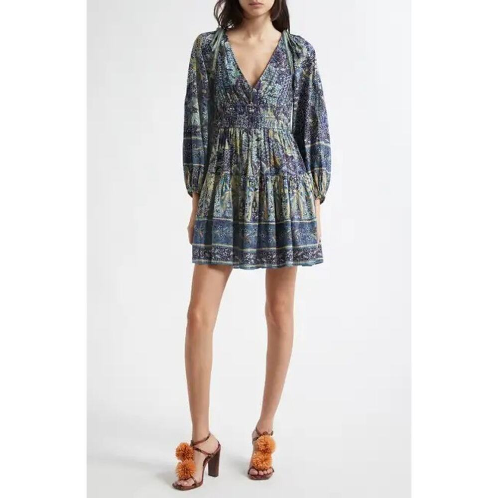 NWT Ulla Johnson Blue Portofino Anika Mini Dress 8